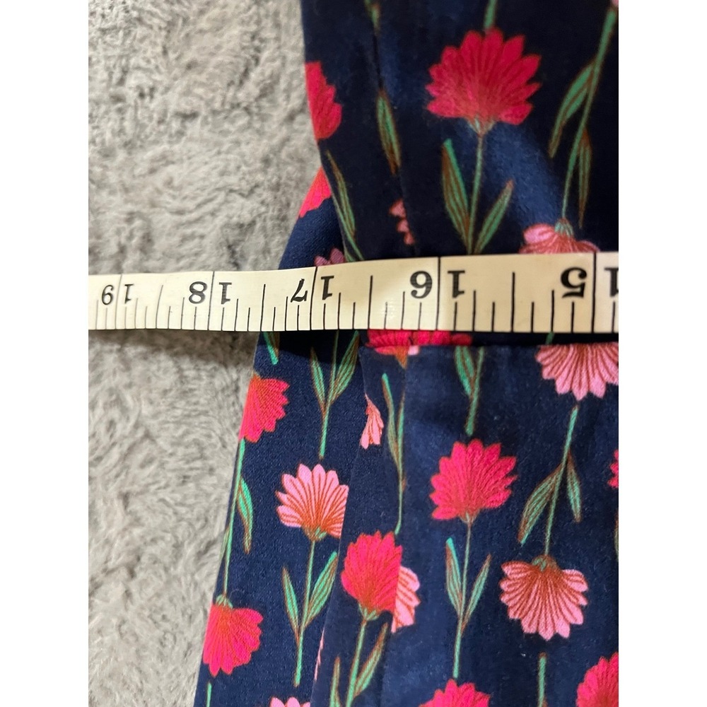 J.Crew Navy Pink Floral Tulip Sheath Dress Sleeveless Scoop Neck Size 14 - Picture 4 of 7